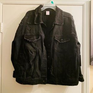 Black denim jacket size xl